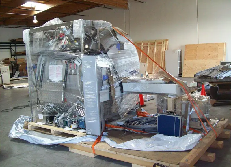 Machinery Packaged with Open-Sided Pallets & Skids